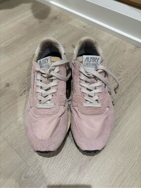 Autry Women’s Pink Suede & Nylon Sneakers
